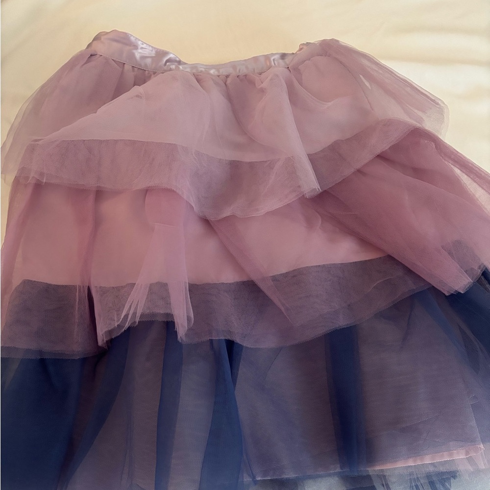 Janie and Jack Purple tulle 3 layer girls skirt (size 10)